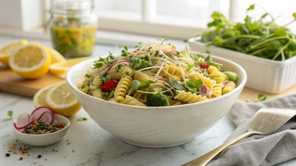 Delicious Microgreens Pasta Salad Recipe