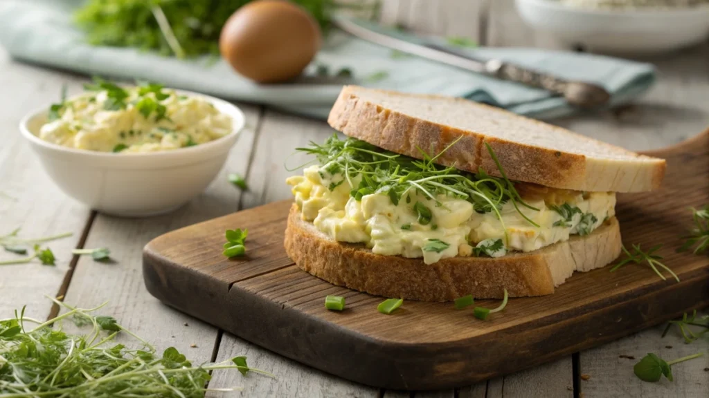 Egg Salad Sandwich with Microgreens (Dill & Dijon)