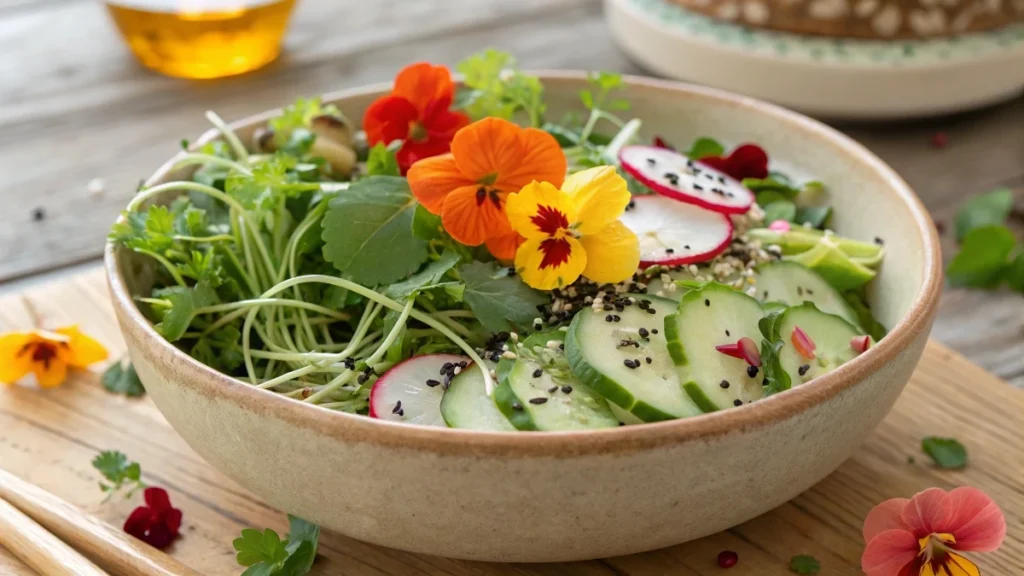 Microgreens and Edible Flowers Salad Recipes